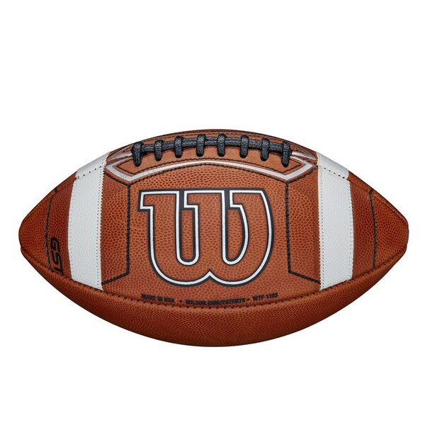 Wilson GST Prime Leder Football Official Size, NCAA WTF1103IB Game Ball - braun