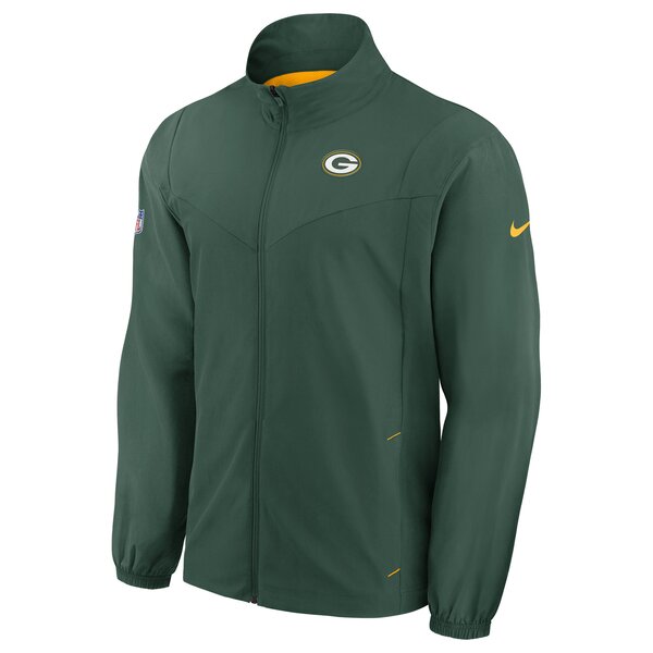 Nike NFL Woven FZ Jacket Green Bay Packers, grün-gelb - Gr. S