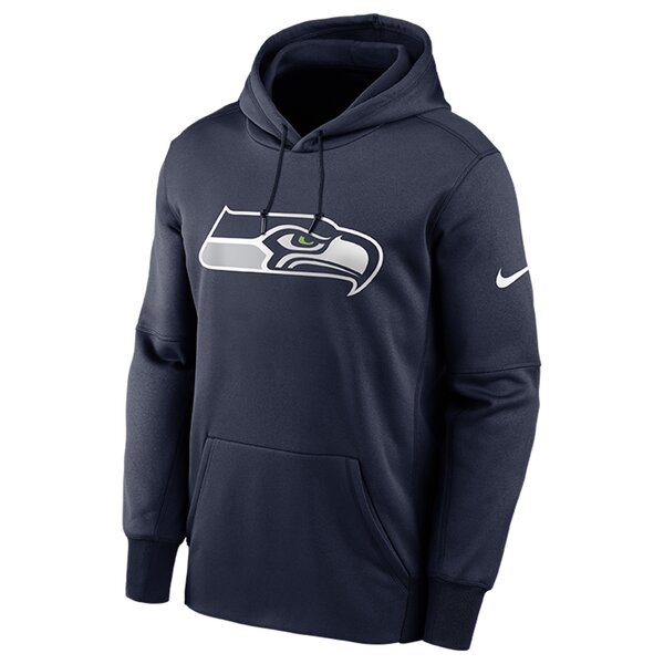 Nike NFL Prime Logo Therma Pullover Hoodie Seattle Seahawks, navy