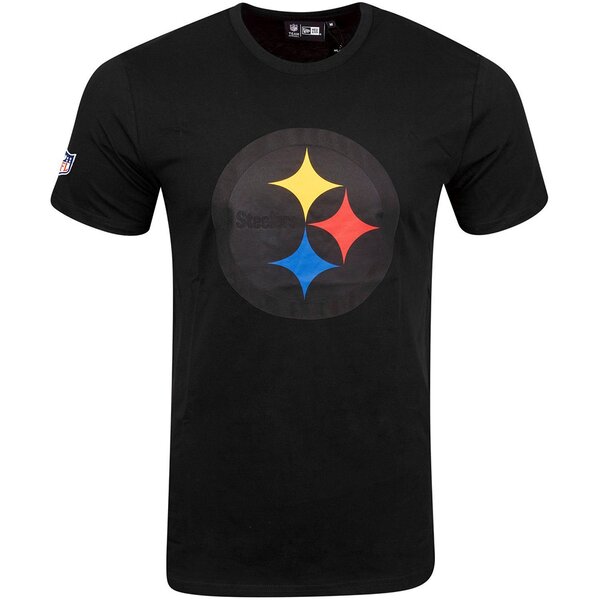 New Era NFL QT OUTLINE GRAPHIC T-Shirt Pittsburgh Steelers, schwarz - Gr. L