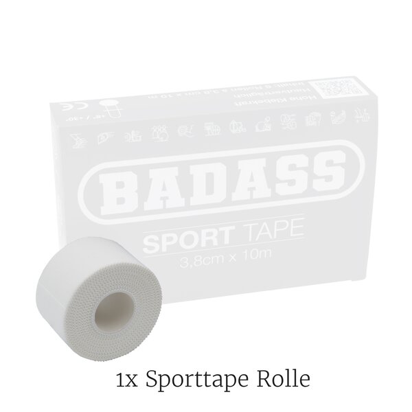 BADASS Sport Tape 3,8cm x 10m - wei, 1 Rolle