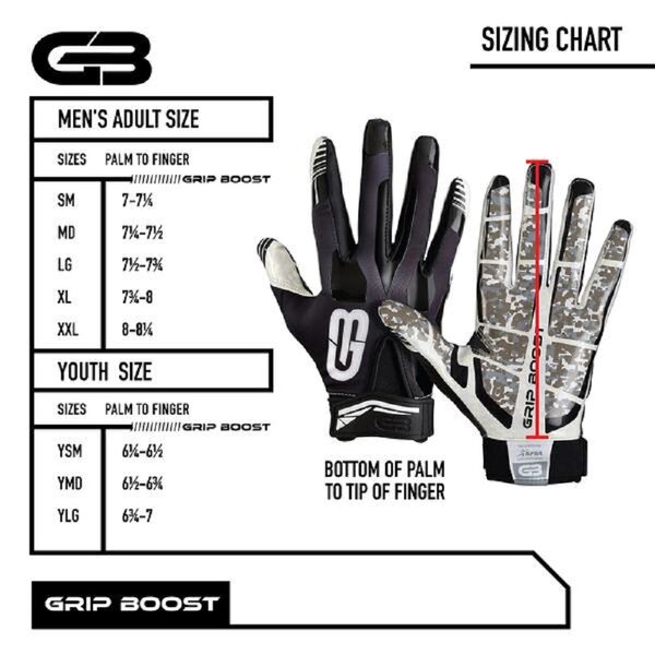 Grip Boost Big Lineman Football Handschuhe - schwarz-weiß