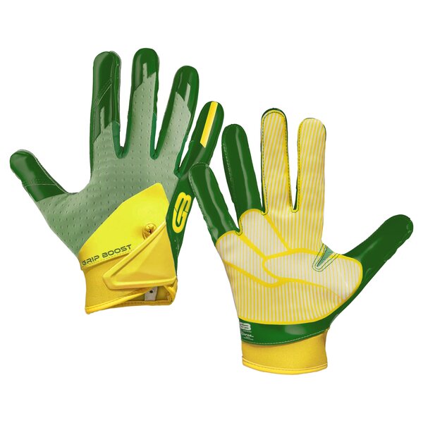 Grip Boost Stealth 5.0 Peace American Football Receiver Handschuhe - Lemon Lime grün Gelb Gr.XL