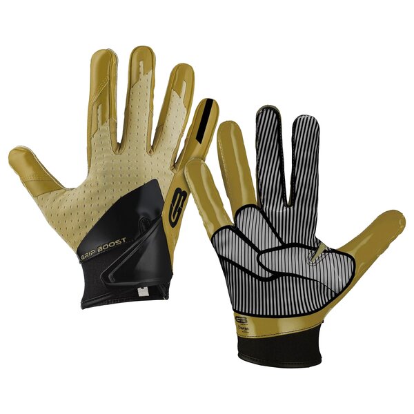 Grip Boost Stealth 5.0 Peace American Football Receiver Handschuhe - Gold Gr.2XL