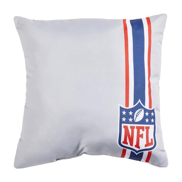 NFL Dekokissen 3er Set mit NFL Shield Logo, verschiedenen Designs - 40cm x 40cm Grau-Navy-Rot