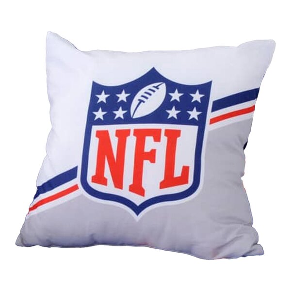 NFL Dekokissen 3er Set mit NFL Shield Logo, verschiedenen Designs - 40cm x 40cm Grau-Navy-Rot