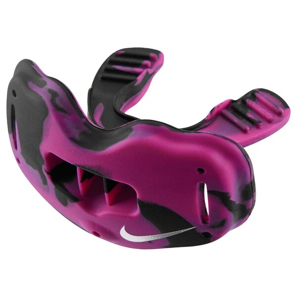 Nike Alpha Lip Protector Mouthguard + quick release Strap - schwarz-pink