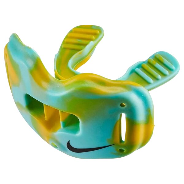 Nike Alpha Lip Protector Mouthguard + quick release Strap - trkis-gelb
