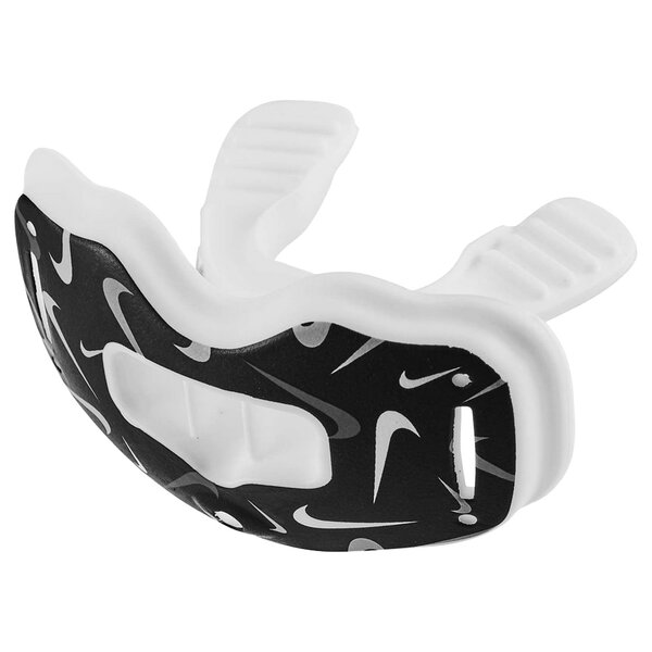 Nike Alpha Lip Protector Mouthguard + quick release Strap - wei-grau