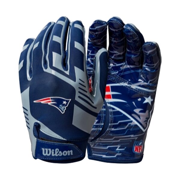Wilson NFL Stretch Fit Adult Receiver Handschuhe - Team New England Patriots