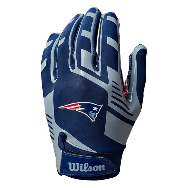 Wilson NFL Stretch Fit Adult Receiver Handschuhe - Team New England Patriots