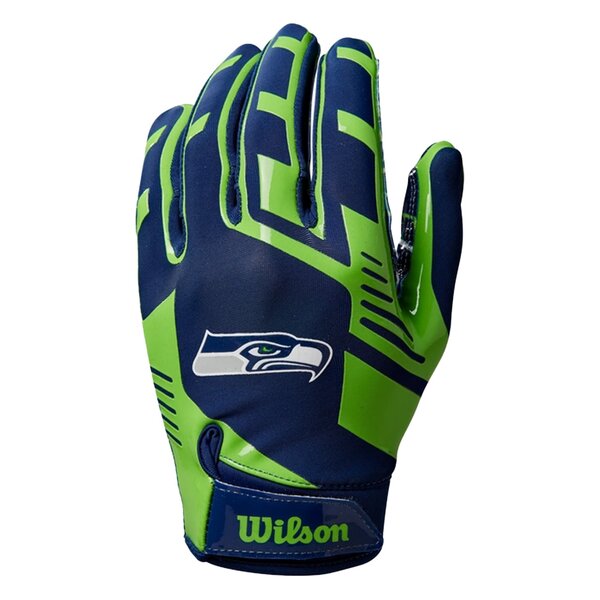 Wilson NFL Stretch Fit Adult Receiver Handschuhe - Team Seattle Seahawks