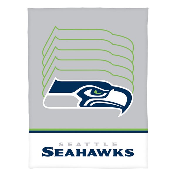 NFL Wellsoft-Flauschdecke 150cm x 200cm - Seattle Seahawks Logo