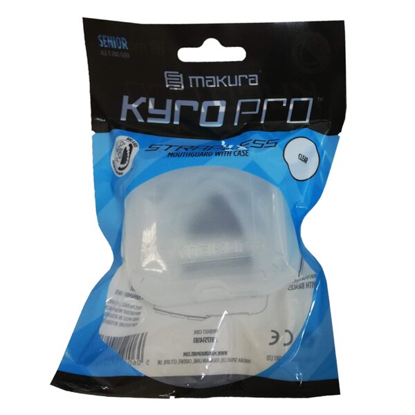 Kyro Pro makura Mundschutz mit festem Strap und Hygiene Box, Senior, schwarz