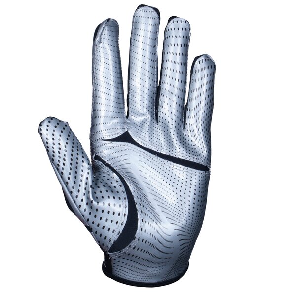One size (M-XL) Wilson NFL Stretch Fit Receiver Handschuhe - silber