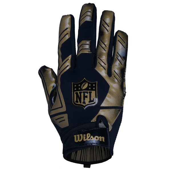 One size (M-XL) Wilson NFL Stretch Fit Receiver Handschuhe - gold