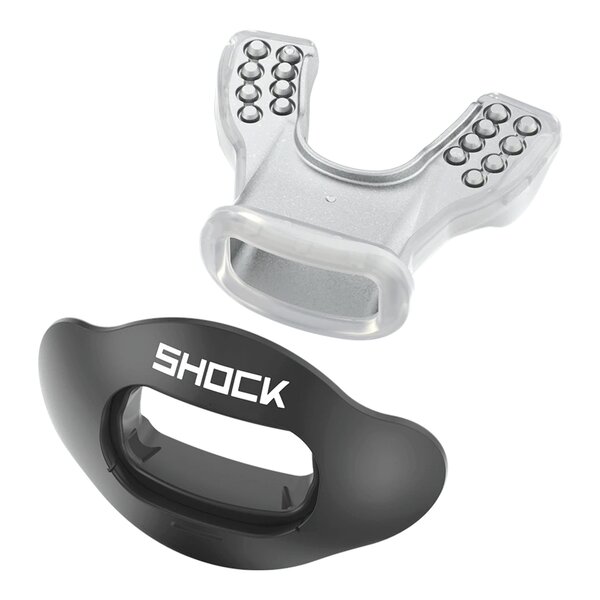 Mundstck mit austauschbaren Lippenschutz + Strap( Shock Doctor  Interchange  ) - schwarz matt